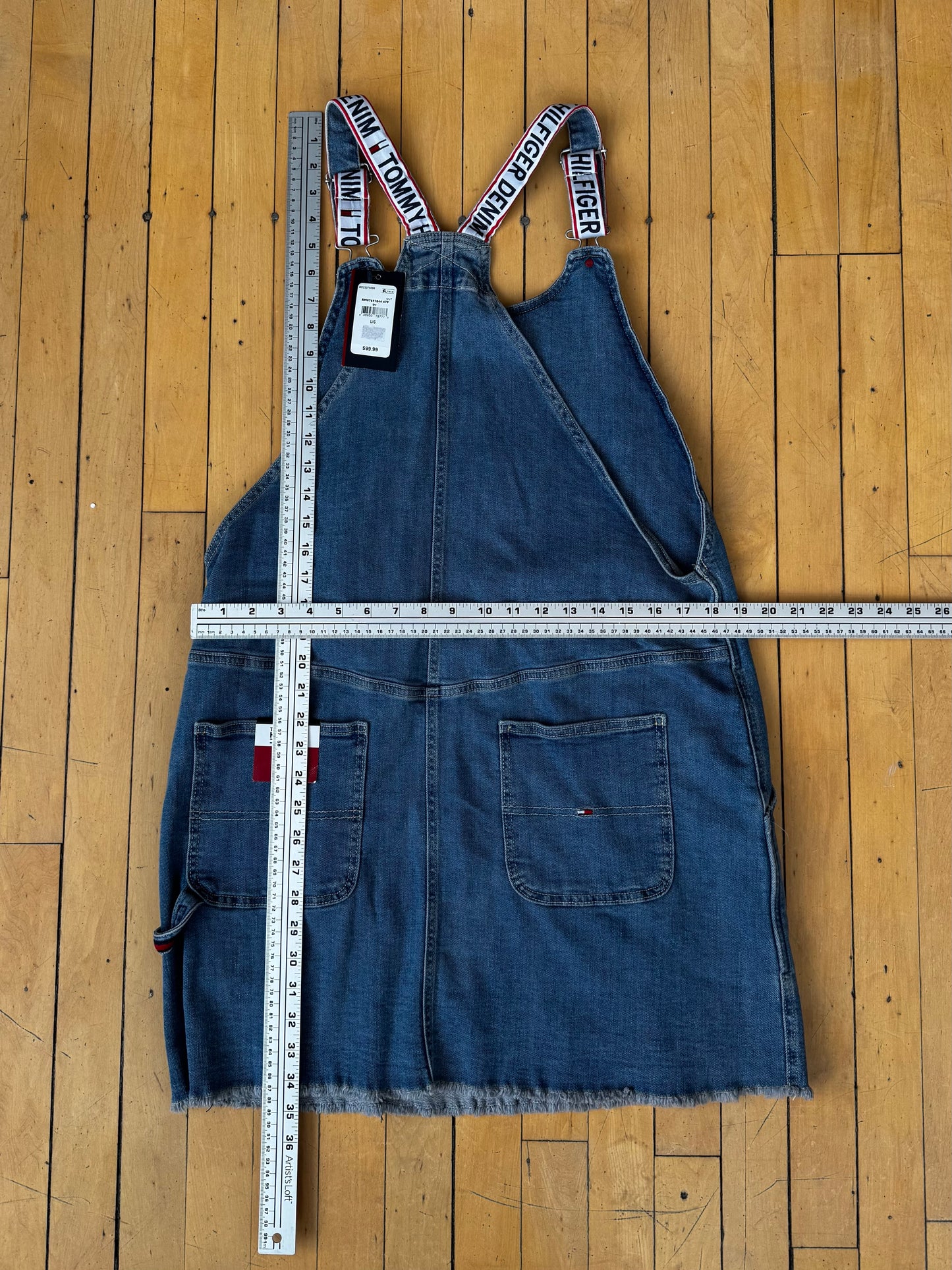 NWT VINTAGE TOMMY HILFIGER OVERALL DRESS (L)