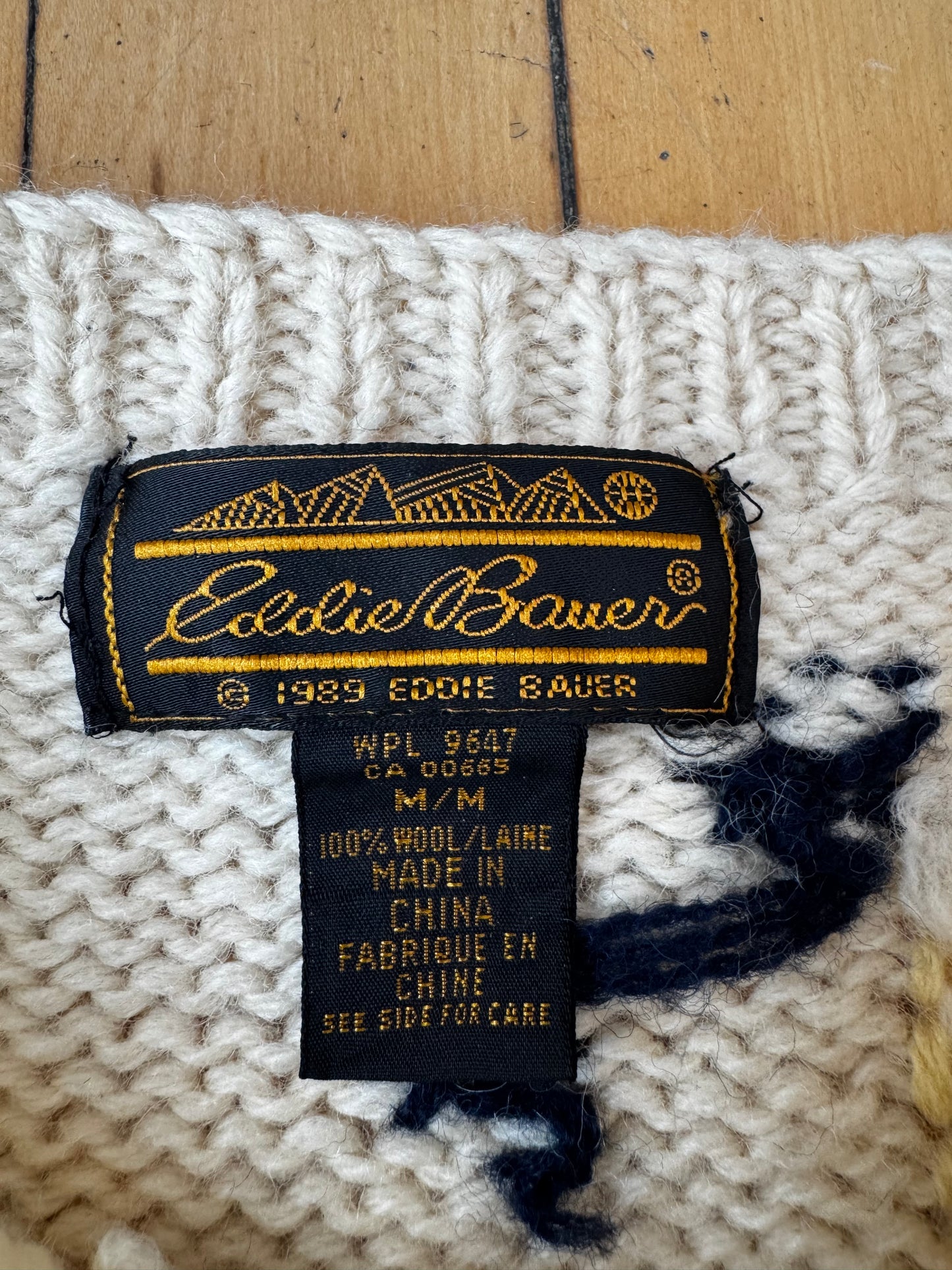 VINTAGE EDDIE BAUER CHRISTMAS WOOL CARDIGAN (M)