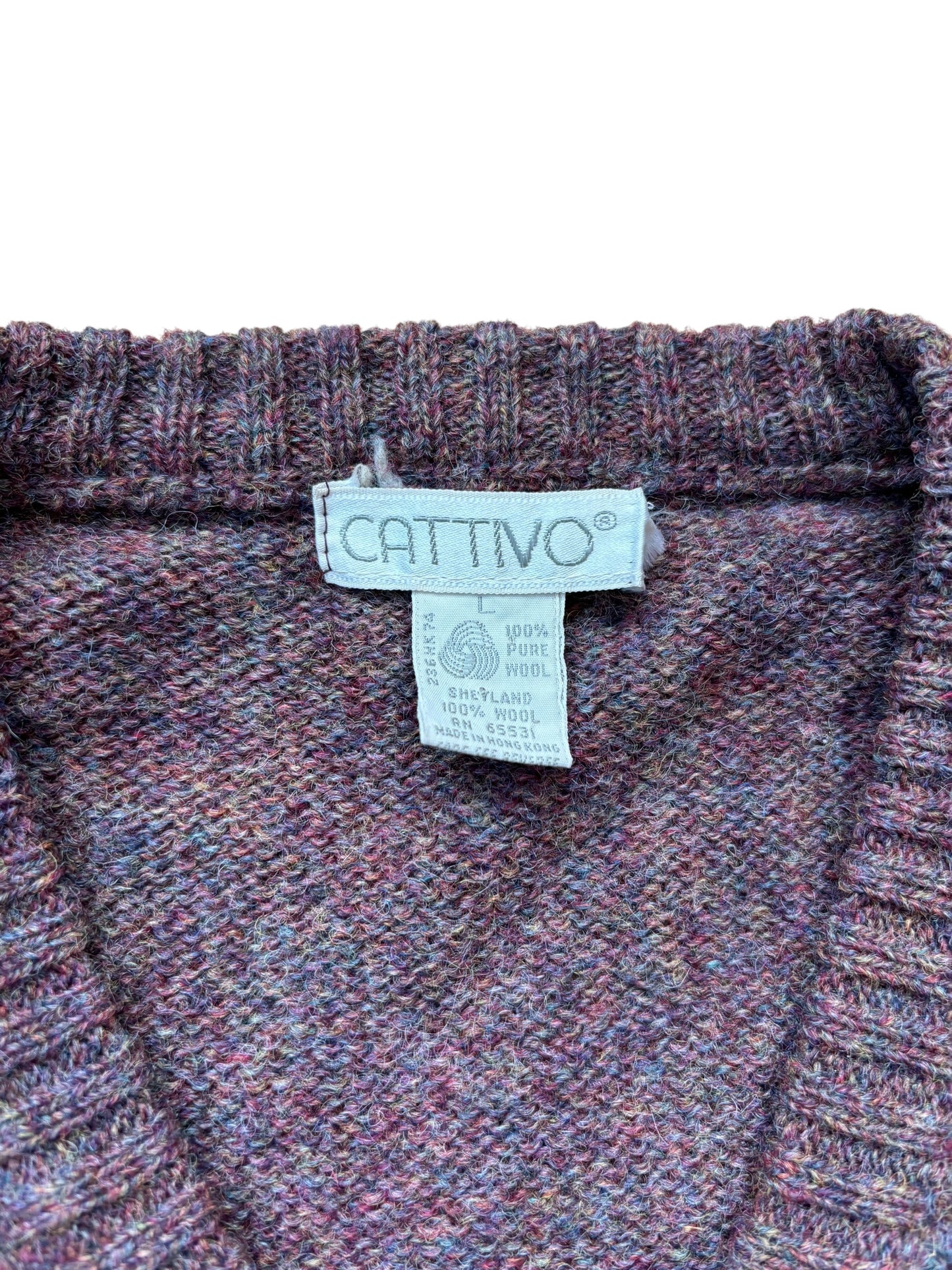 VINTAGE CATTIVO WOOL VEST (L)