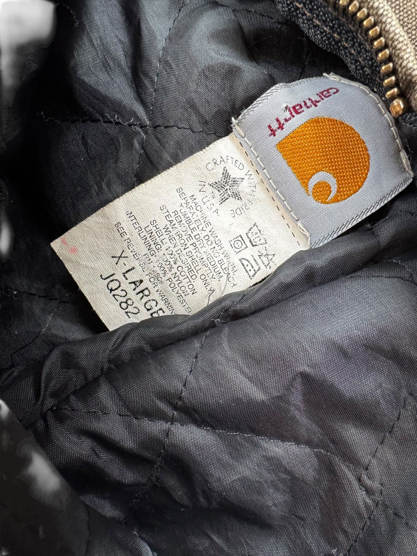 VINTAGE CARHARTT JQ282 DUCK JACKET (XL)