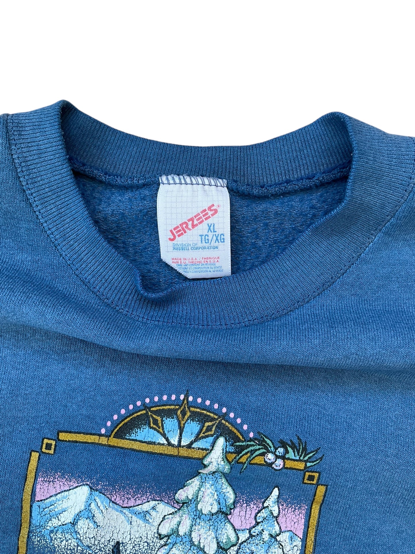 VINTAGE JERZEES MINNESOTA WINTER SCENE CREWNECK (XL)