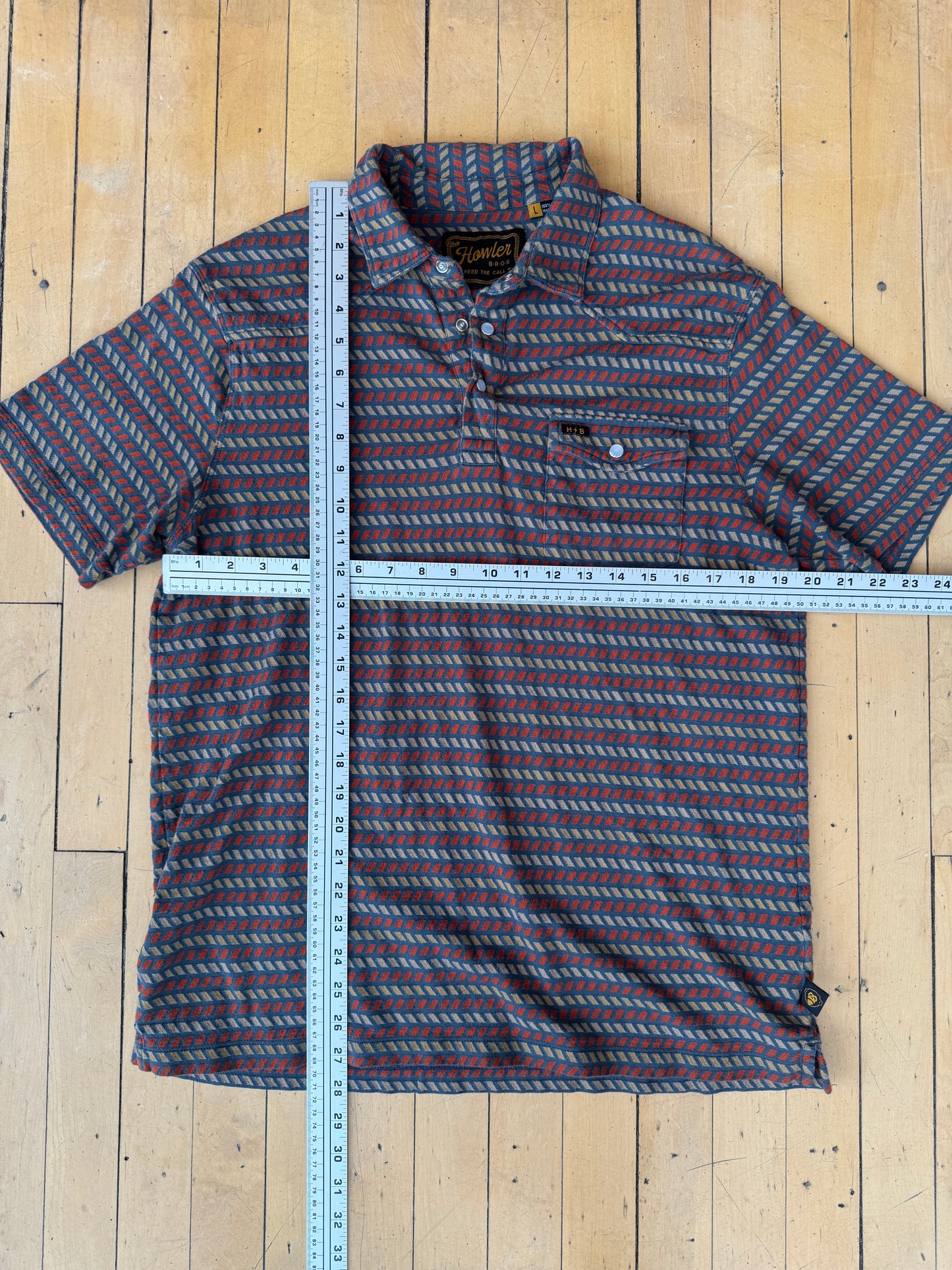 HOWLER BROS PEARL SNAP POLO - MSRP: $75 (L)
