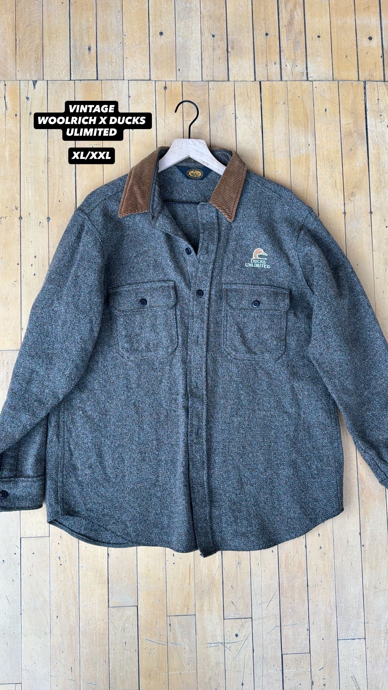 VINTAGE WOOLRICH X DUCKS UNLIMITED WOOL SHIRT JACKET (XL/XXL)