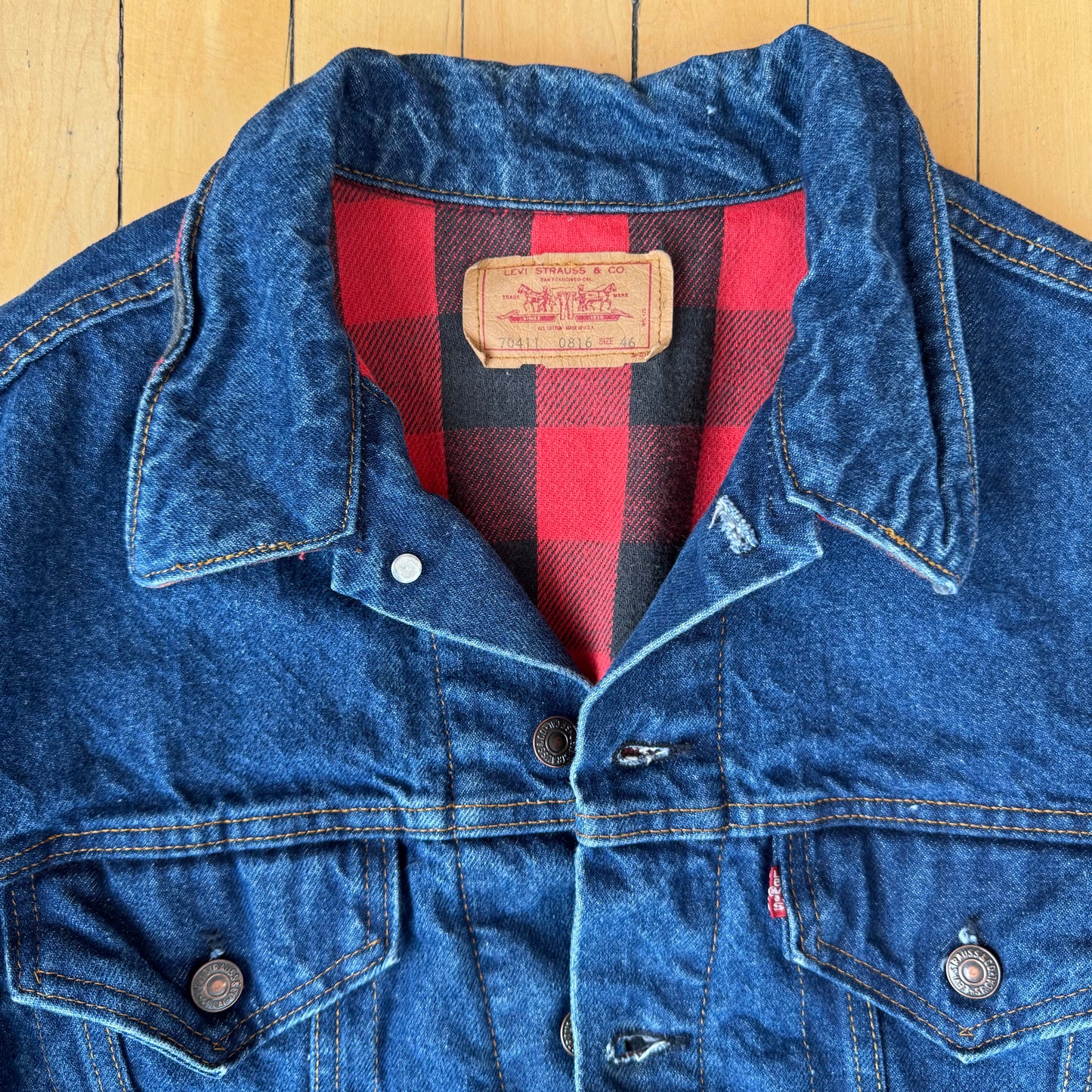 80'S VINTAGE LEVI'S DENIM JACKET 70411 0816 (46)