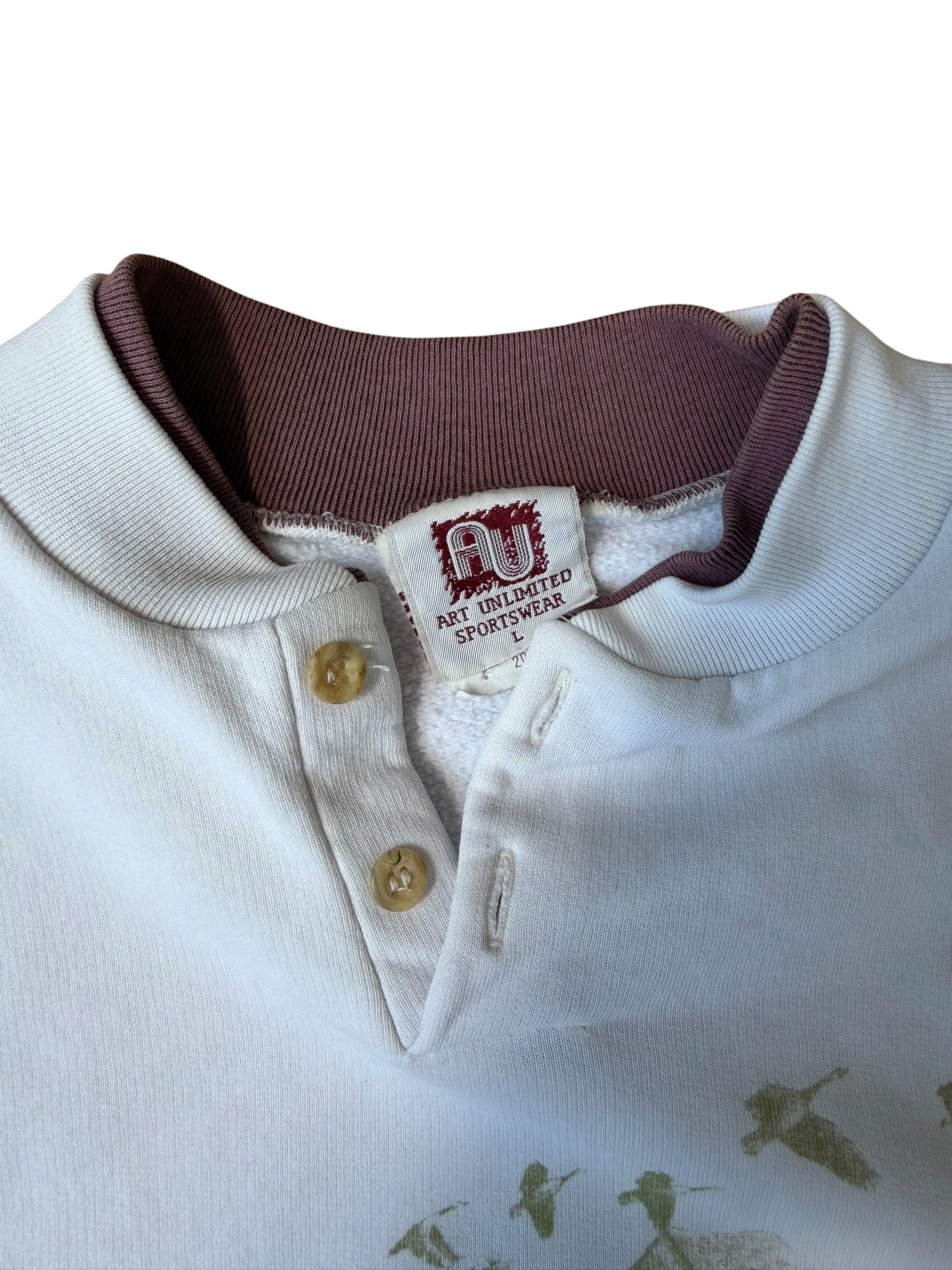 VINTAGE AU BIRD DOGS AOP HENLEY CREW (L)