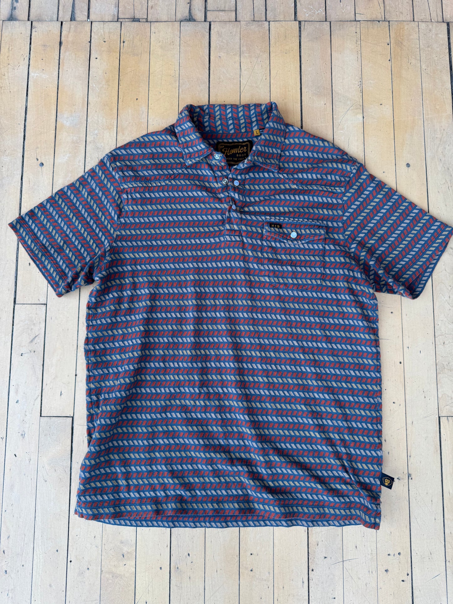HOWLER BROS PEARL SNAP POLO - MSRP: $75 (L)