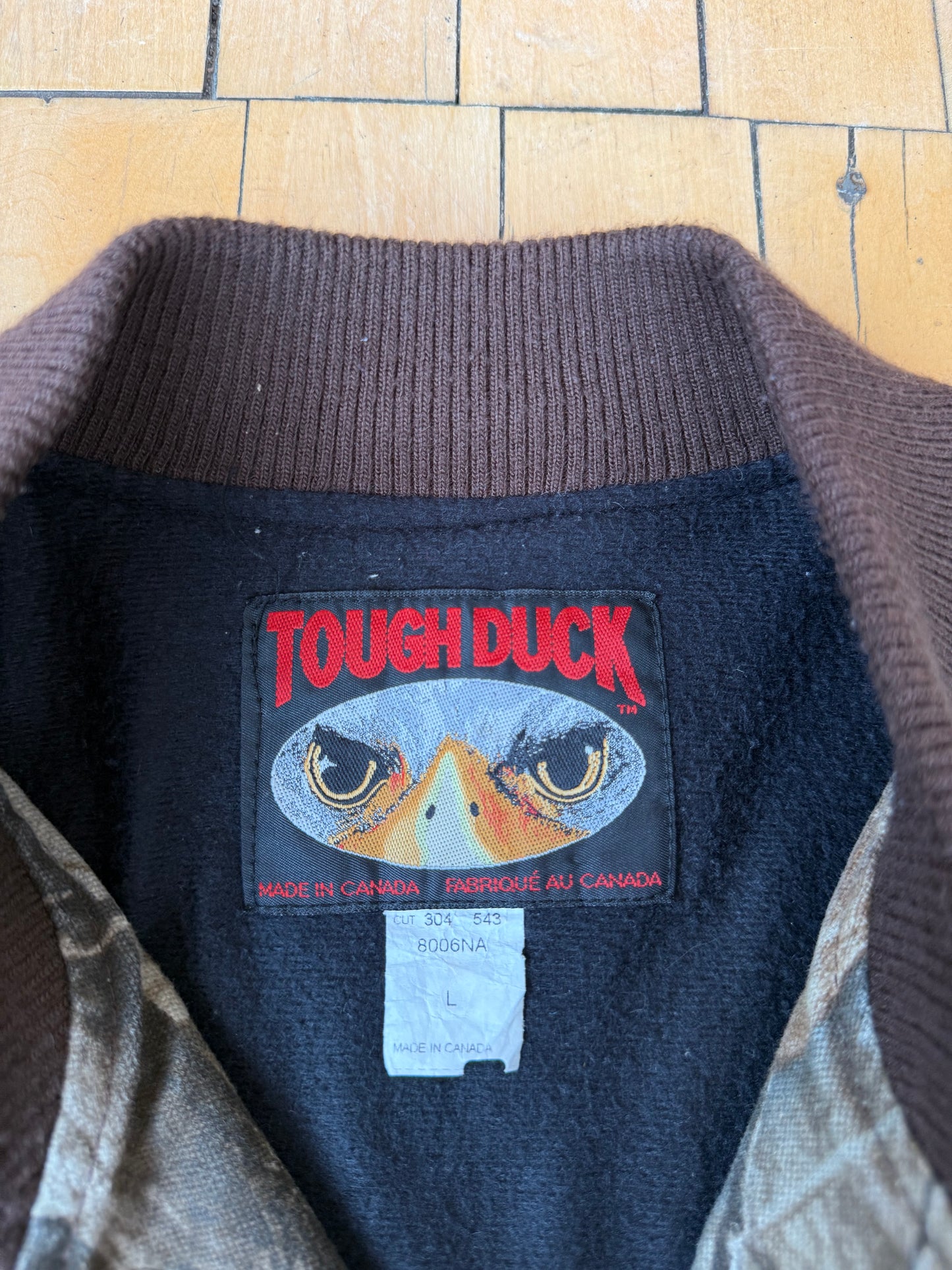 VINTAGE CAMO REALTREE TOUGH DUCK CANVAS JACKET (L)