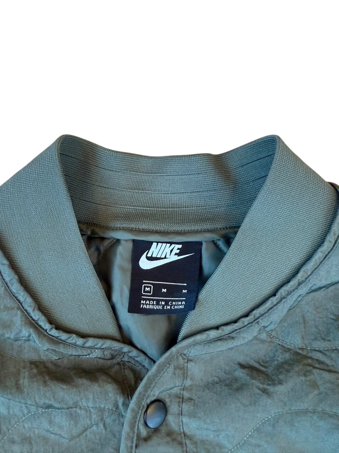 NIKE SWOOSH QUILTED FIELD JACKET OLIVE (M) - MSRP $110