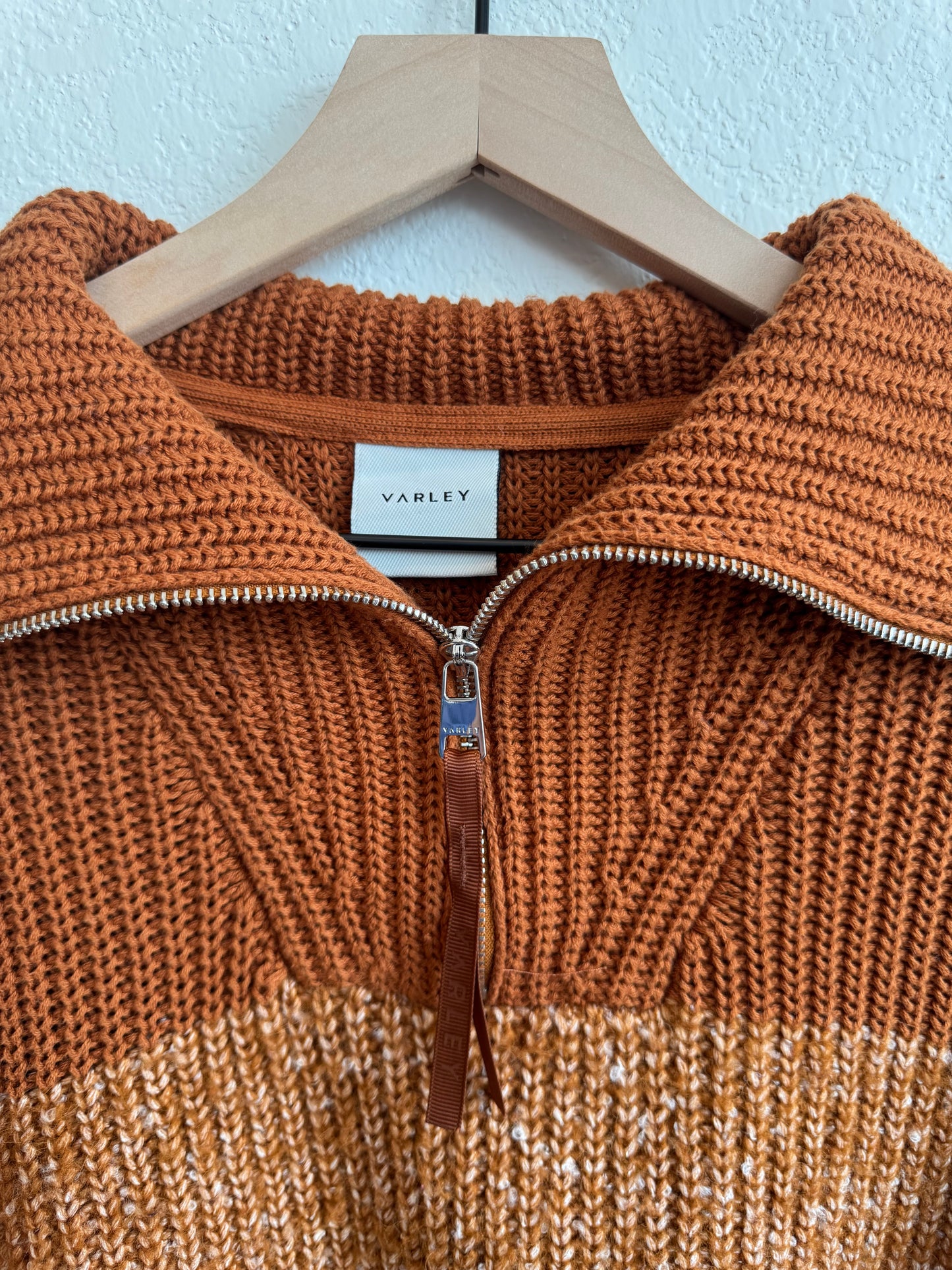 VARLEY WILLARD HALF ZIP SWEATER (S) - MSRP $178
