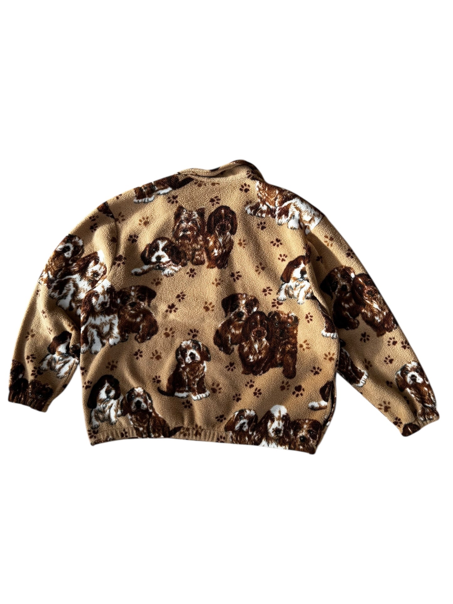 VINTAGE AOP PUPPIES FLEECE (M/L)