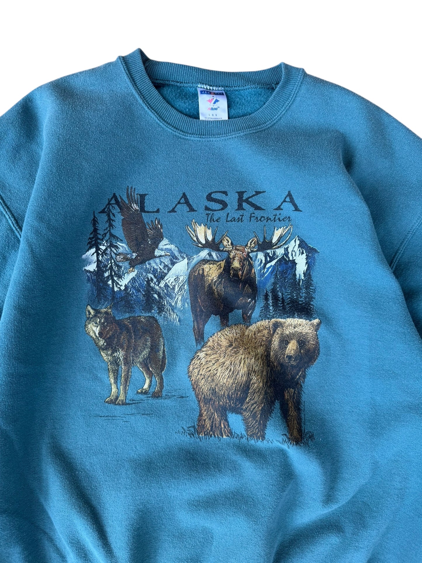 VINTAGE ALASKA WILDLIFE CREWNECK (L)