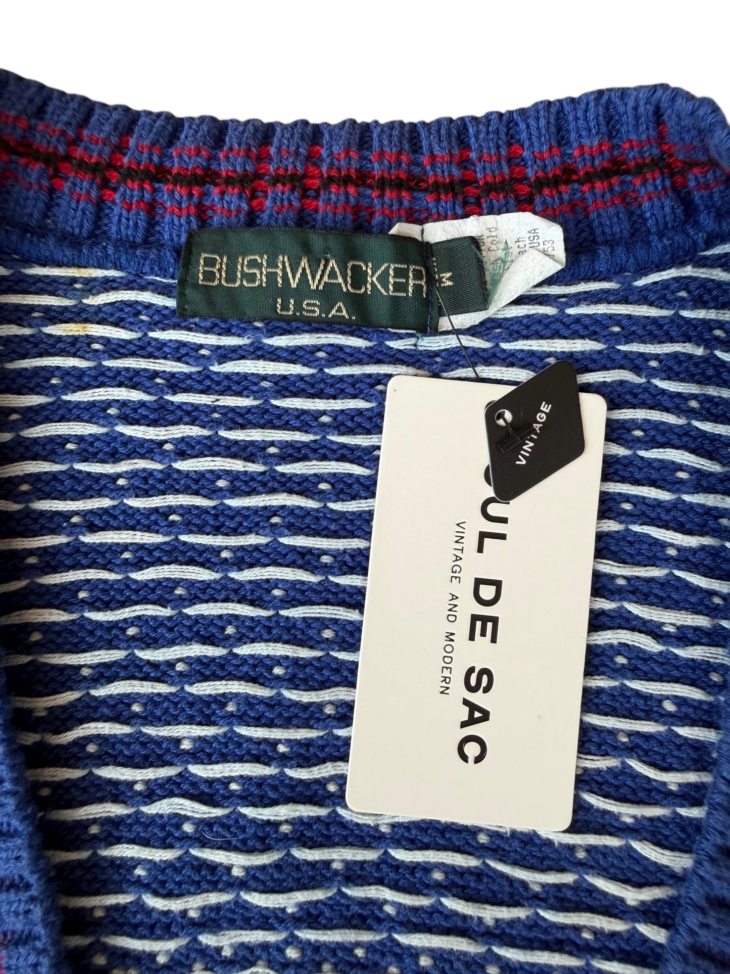 VINTAGE COTTON LANDSCAPE CARDIGAN (M)