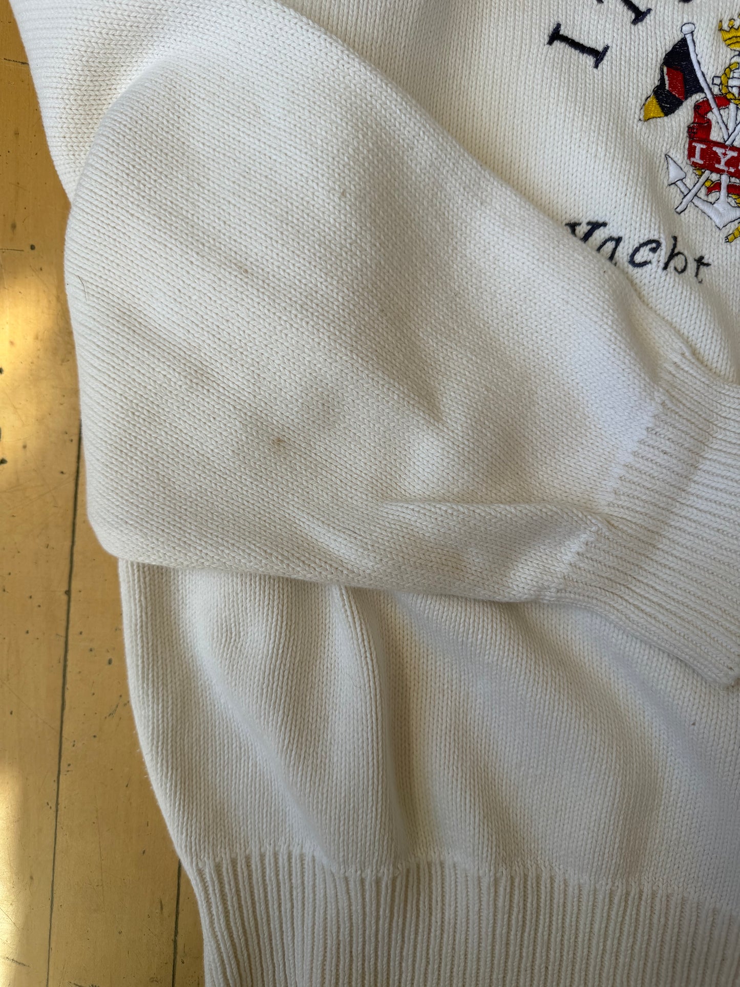 VINTAGE ITALIA YACHT CLUB EMB. COTTON SWEATER (M)