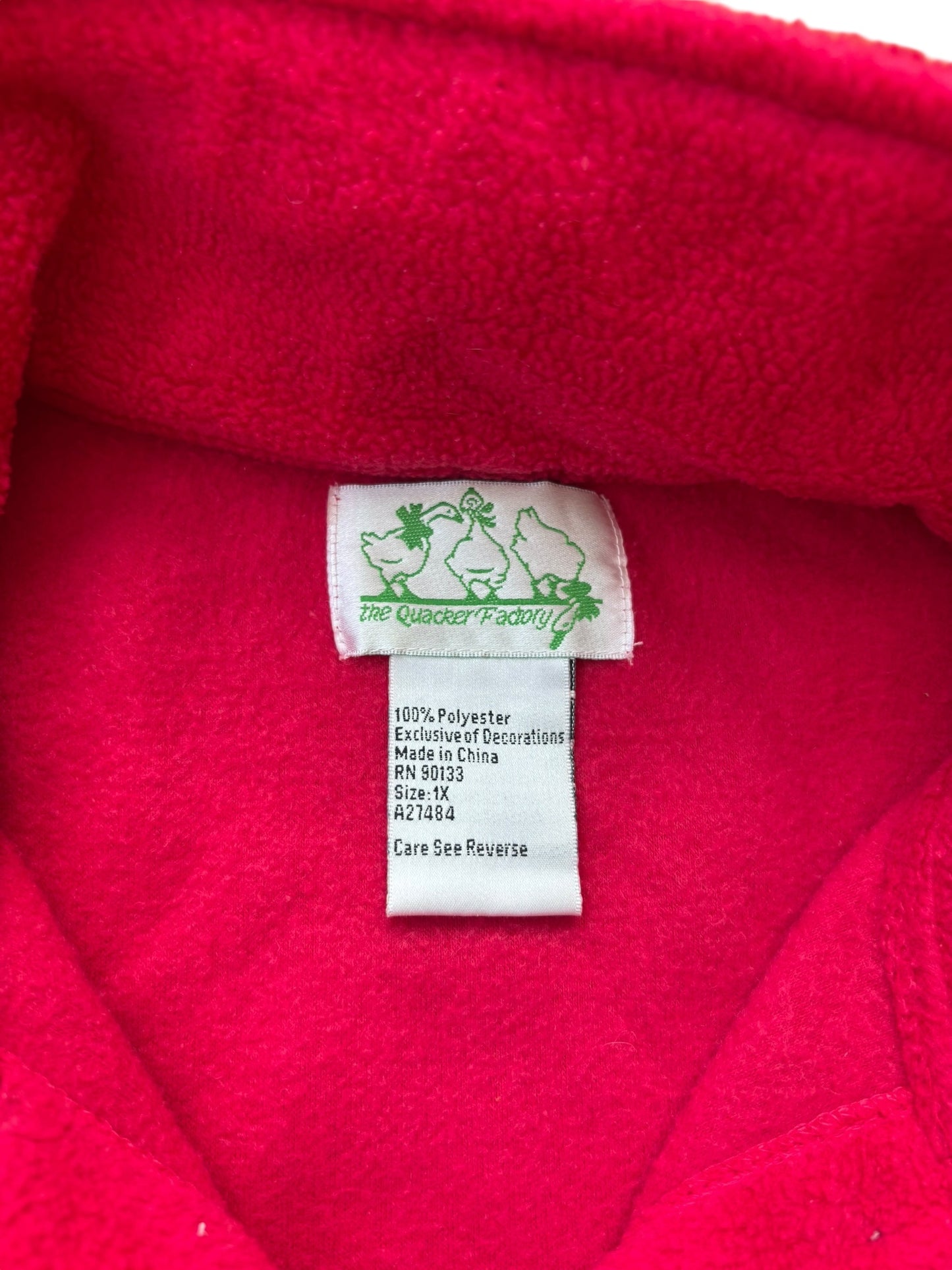 VINTAGE WE COULD BUILD A SNOWMAN FLEECE SHIRT JACKET (XL)