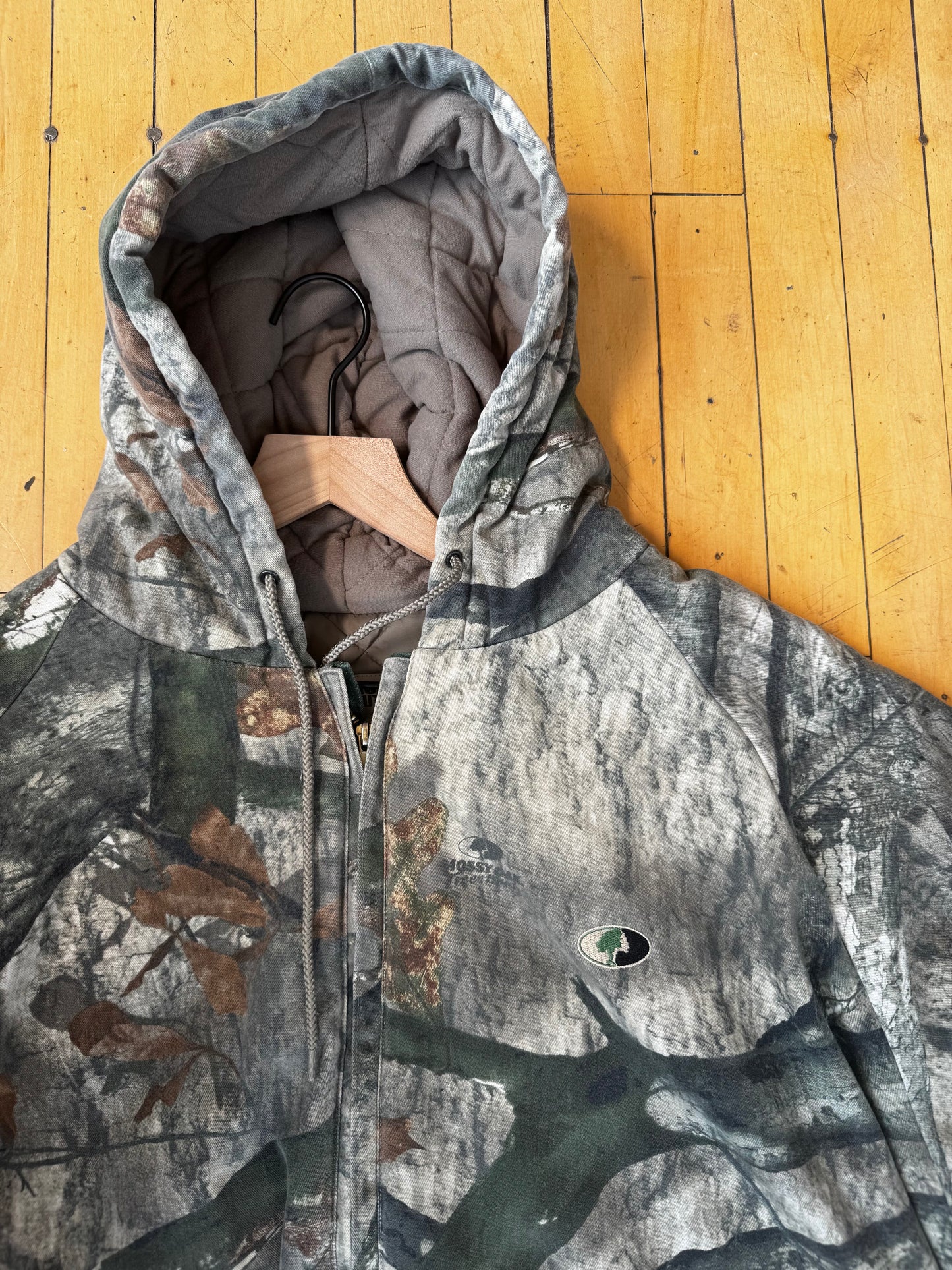 MOSSY OAK WASHED CAMO FLINTLOCK PLUS HOODED JACKET (XXL)