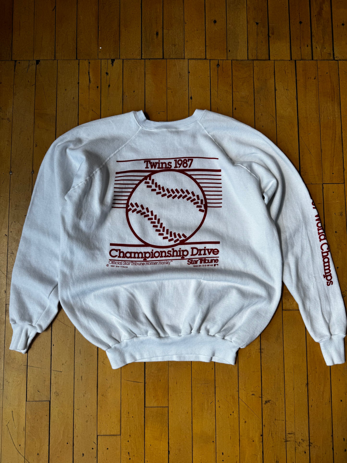 1987 VINTAGE NOWT MN TWINS STAR TRIBUNE CREW (XXL)