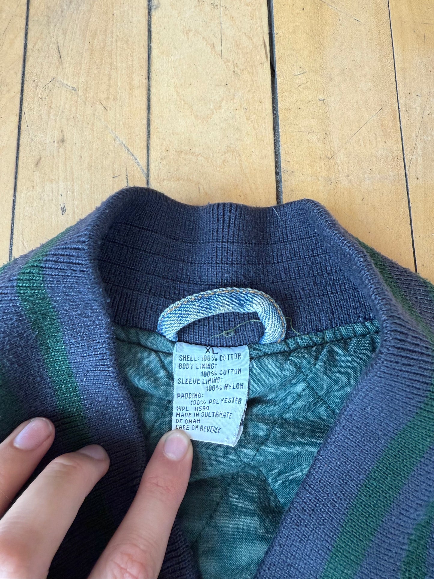 VINTAGE DENIM UND BUTTON JACKET (XL)
