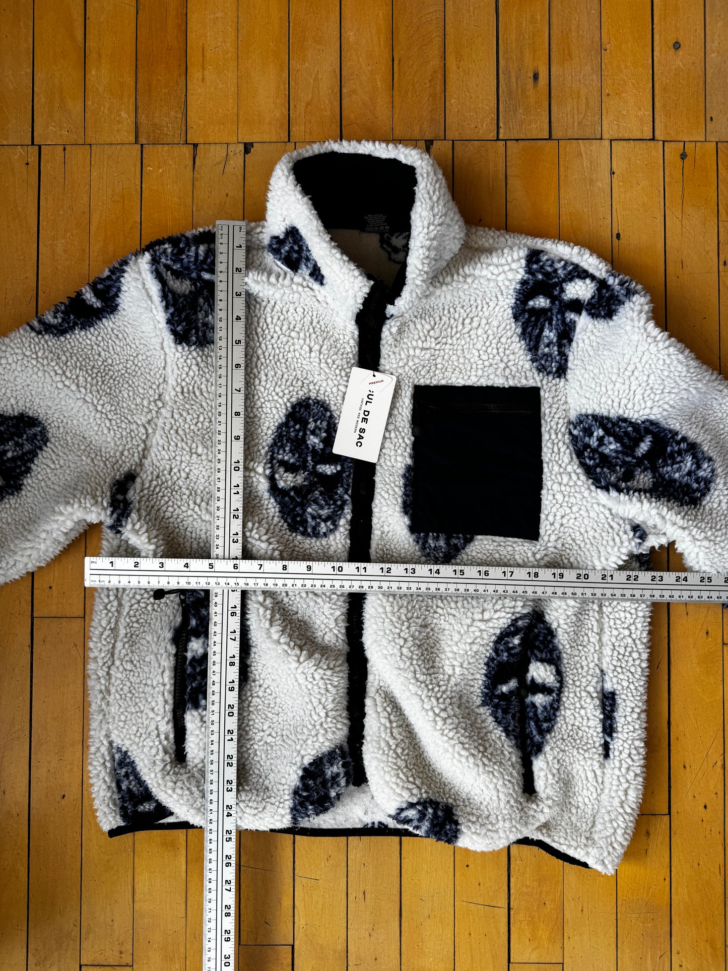 STUSSY MASK FLEECE JACKET (XL)