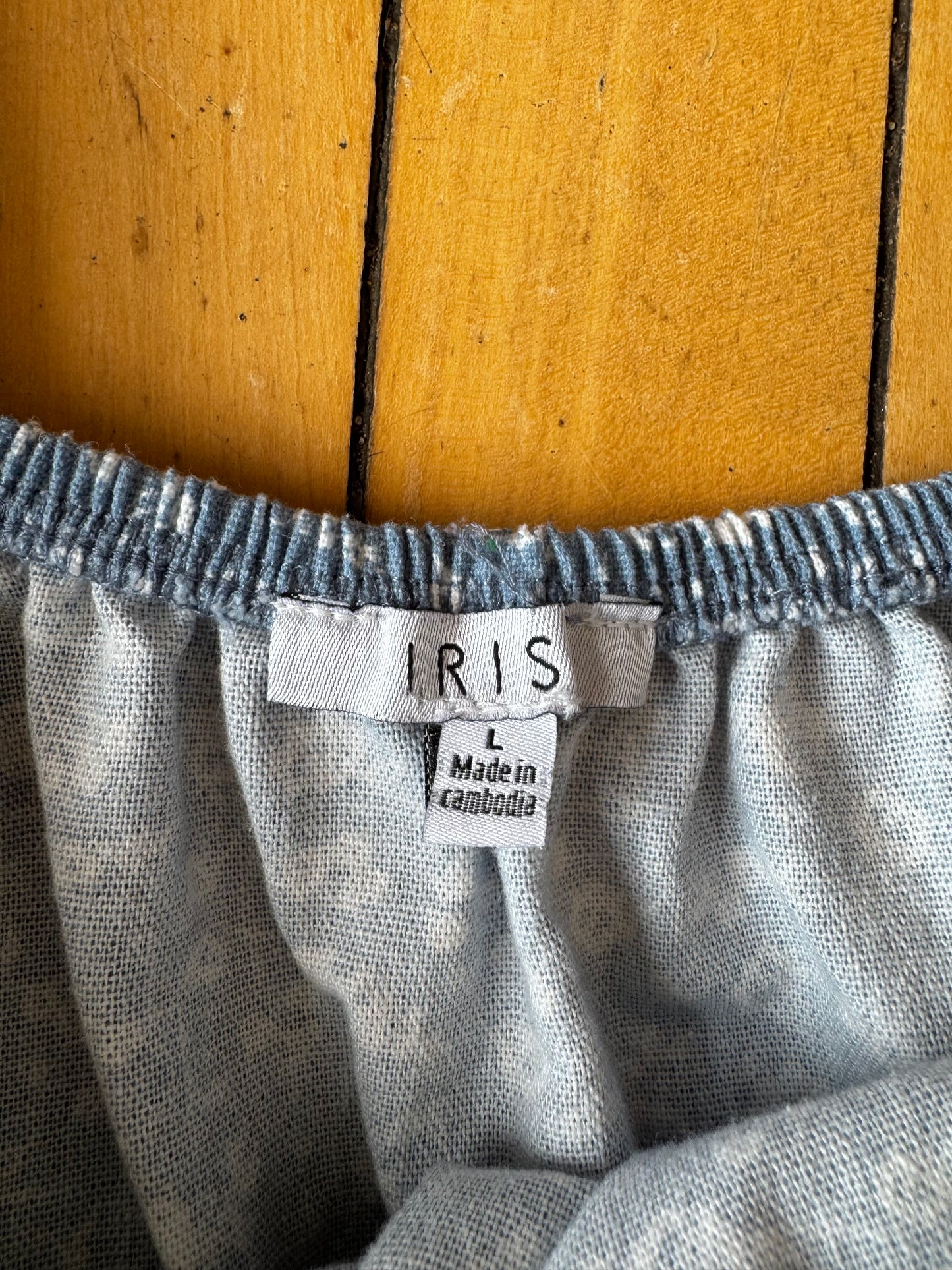 IRIS BLUE FLORAL DRESS (L)