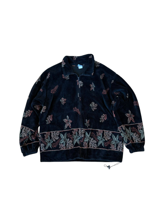 VINTAGE FALL LEAVES FLEECE FULL ZIP (XL/XXL)