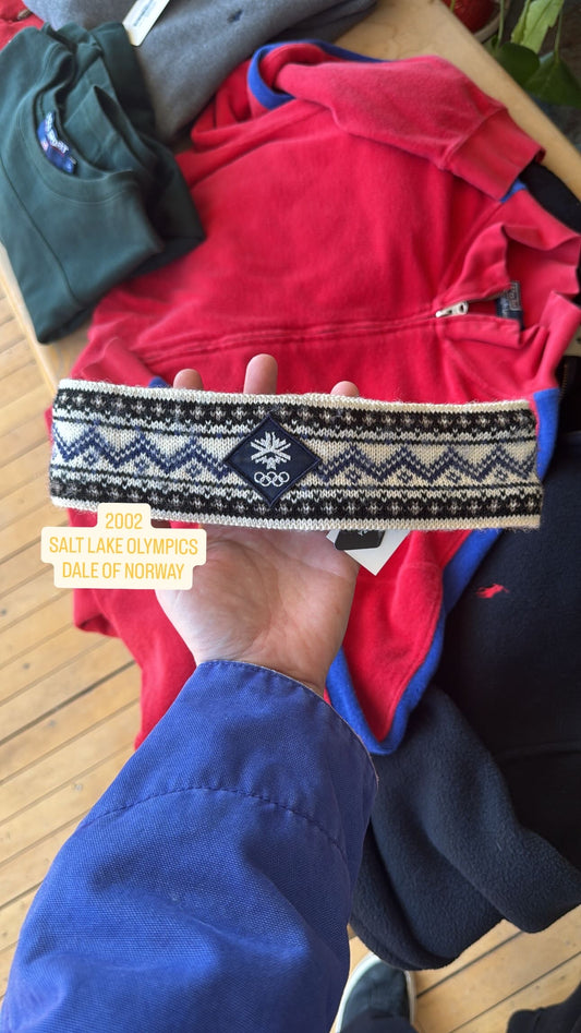2002 Y2K VINTAGE SALT LAKE OLYMPICS X DALE OF NORWAY WOOL HEADBAND