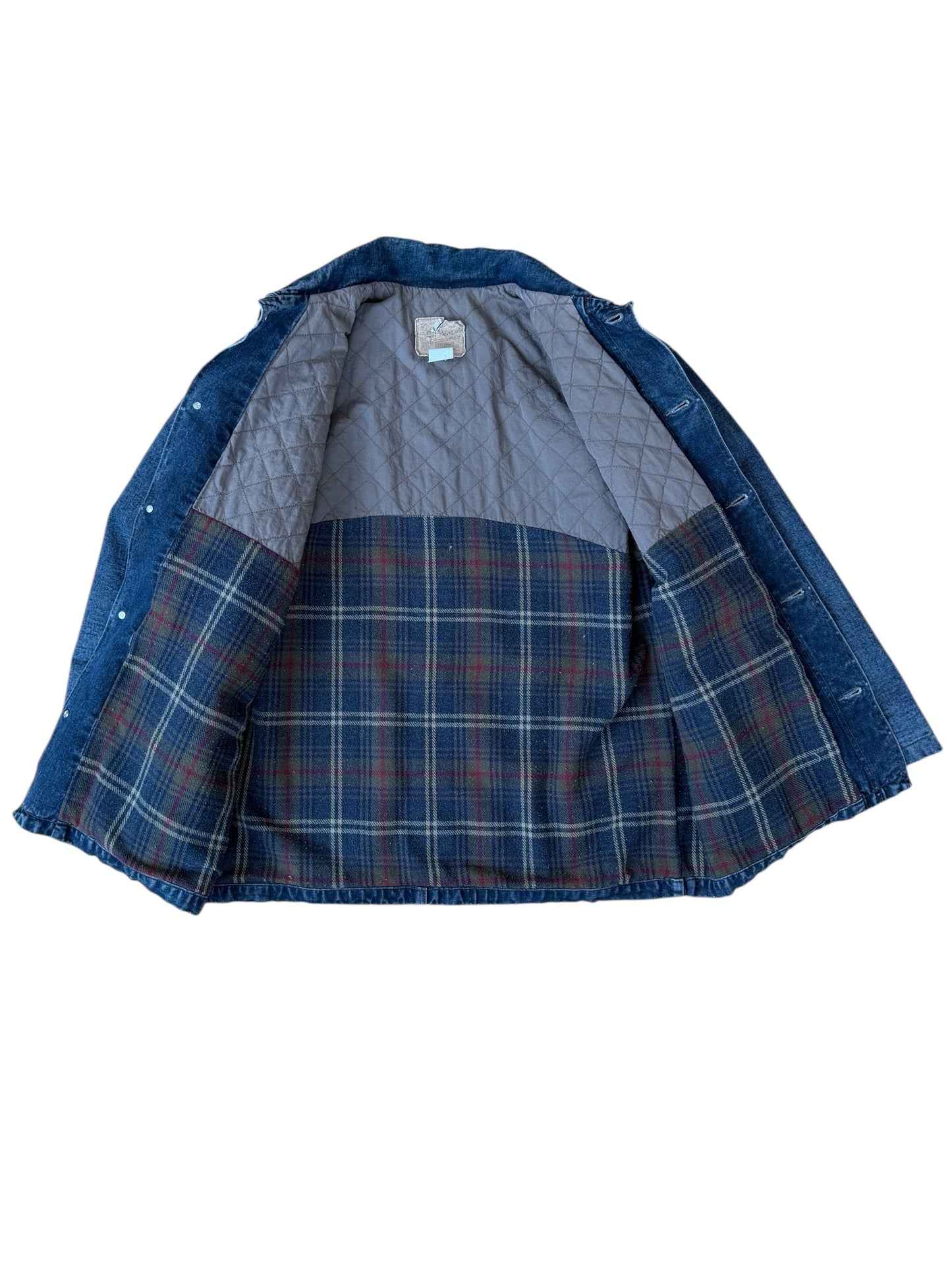 VINTAGE GAP DK. WASH DENIM CHORE COAT (L)