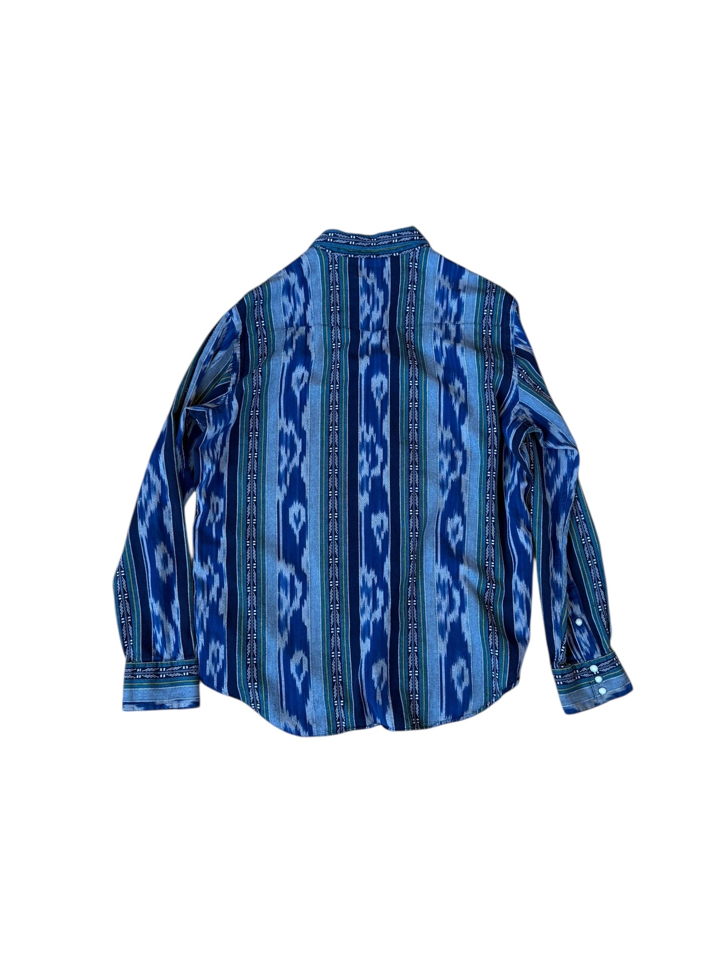 VINTAGE POLO SOUTHWESTERN PRINT PEARL SNAP BUTTON UP (XL)