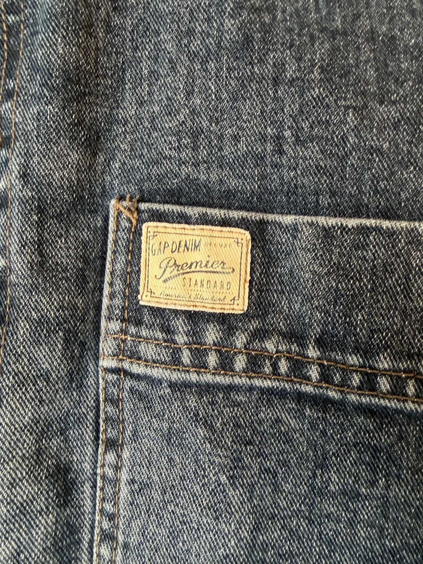 VINTAGE GAP DK. WASH DENIM CHORE COAT (L)