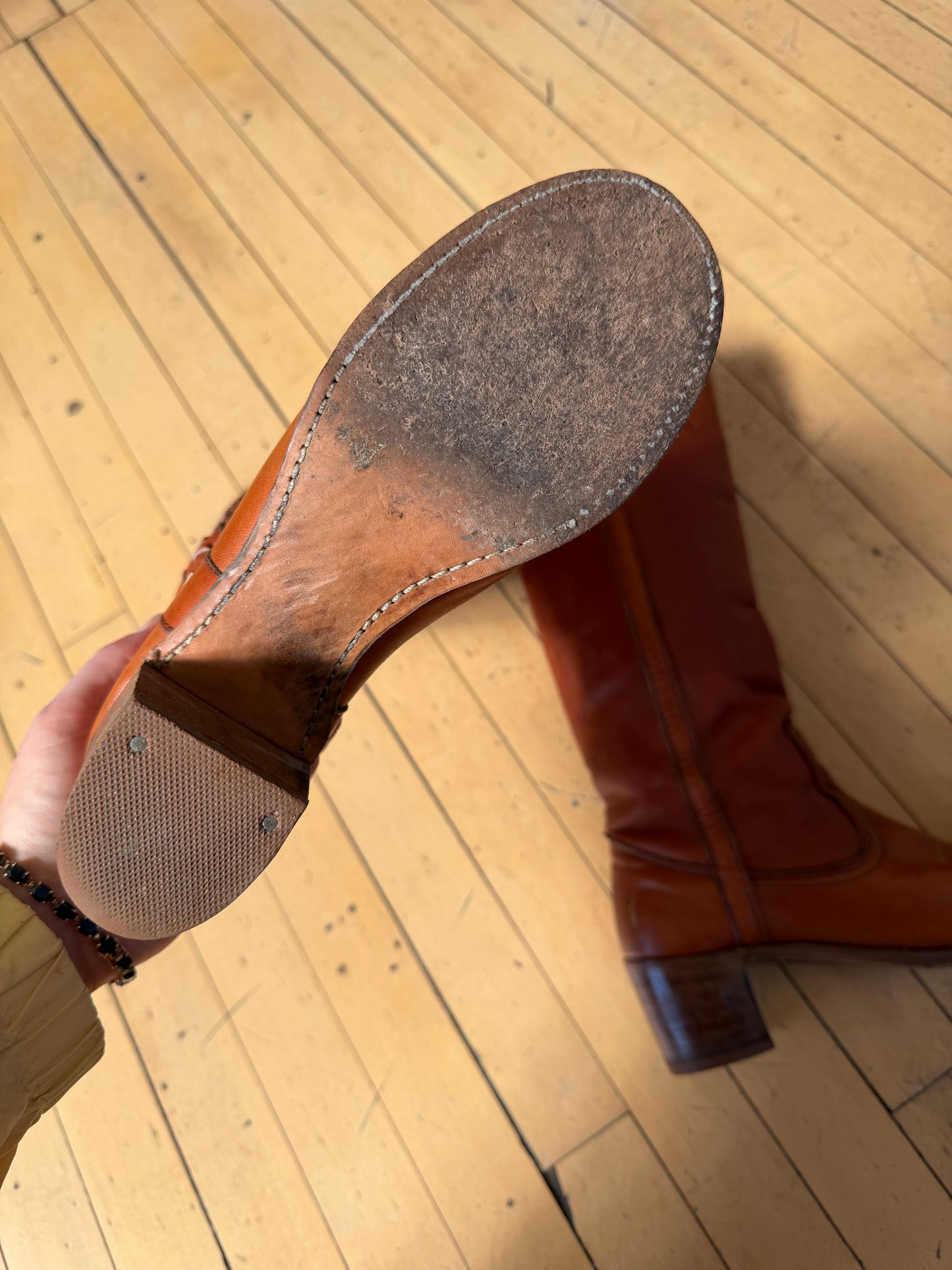 70'S VINTAGE DEXTER LACE UP BOOTS W/ ORIGINAL BOX