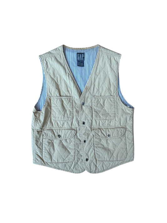 90'S VINTAGE GAP QUILTED VEST (S)