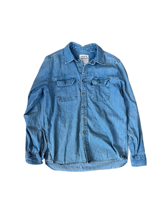 LEVI'S DENIM BUTTON UP LT/MED WASH (M)