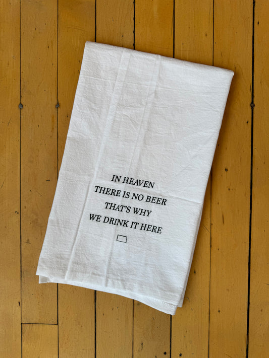 NO BEER IN HEAVEN DISH TOWEL