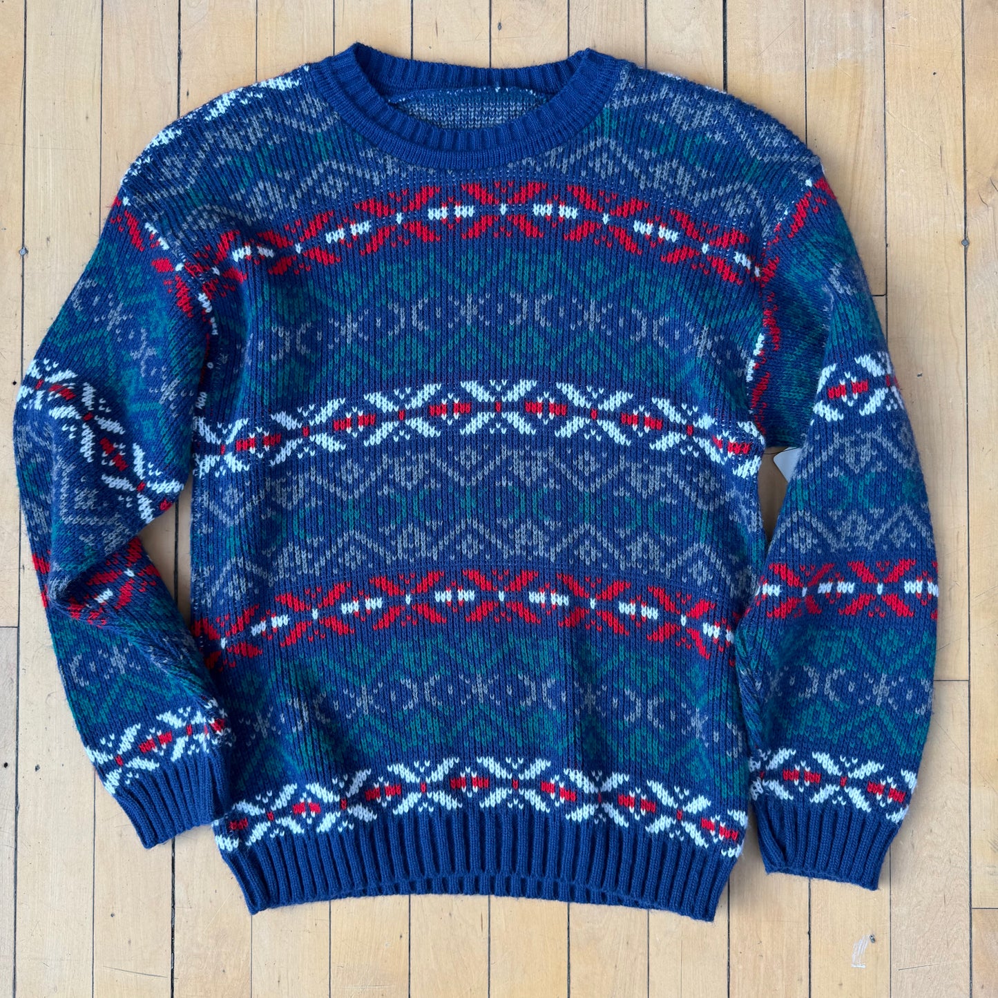 VINTAGE CLASSIC PATTERNED SWEATER (M/L)