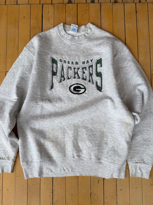 VINTAGE GREEN BAY PACKERS EMBROIDERED CREW (L)