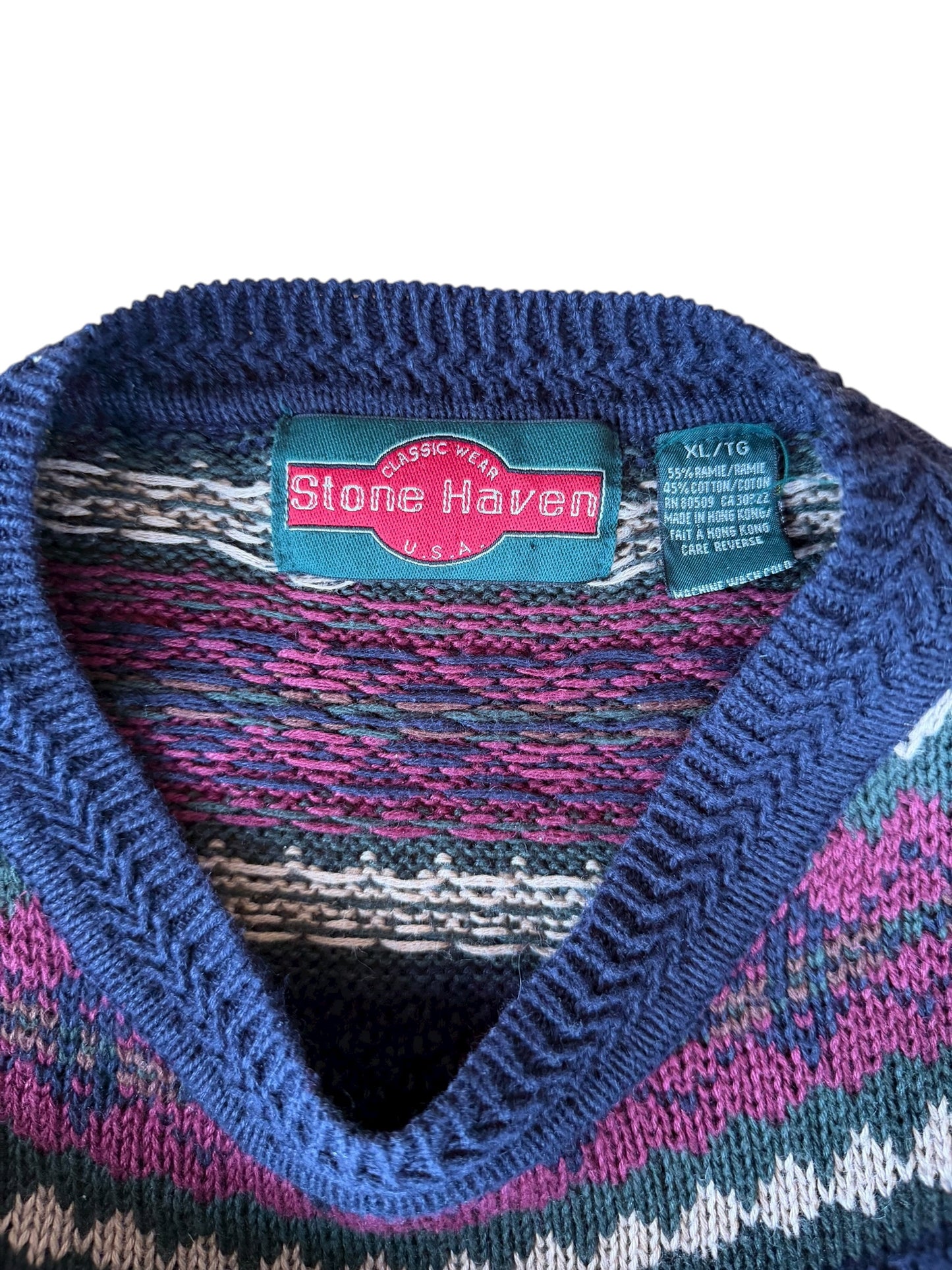 CLASSIC COTTON RAMIE STONE HAVEN SWEATER (XL)