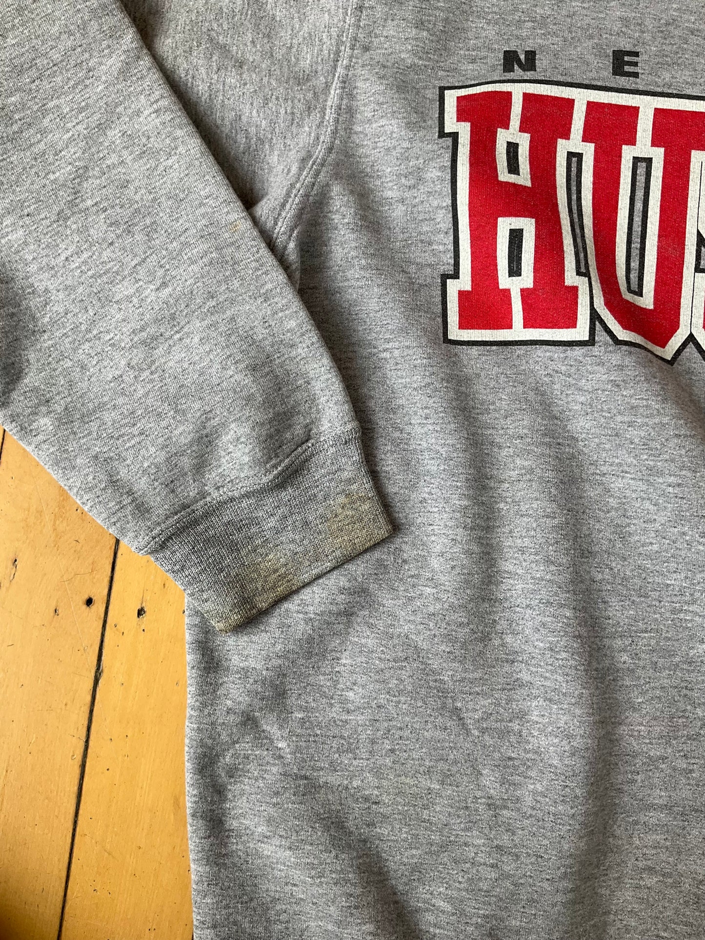 VINTAGE NE HUSKERS SPELLOUT STYLE CREW (XL)