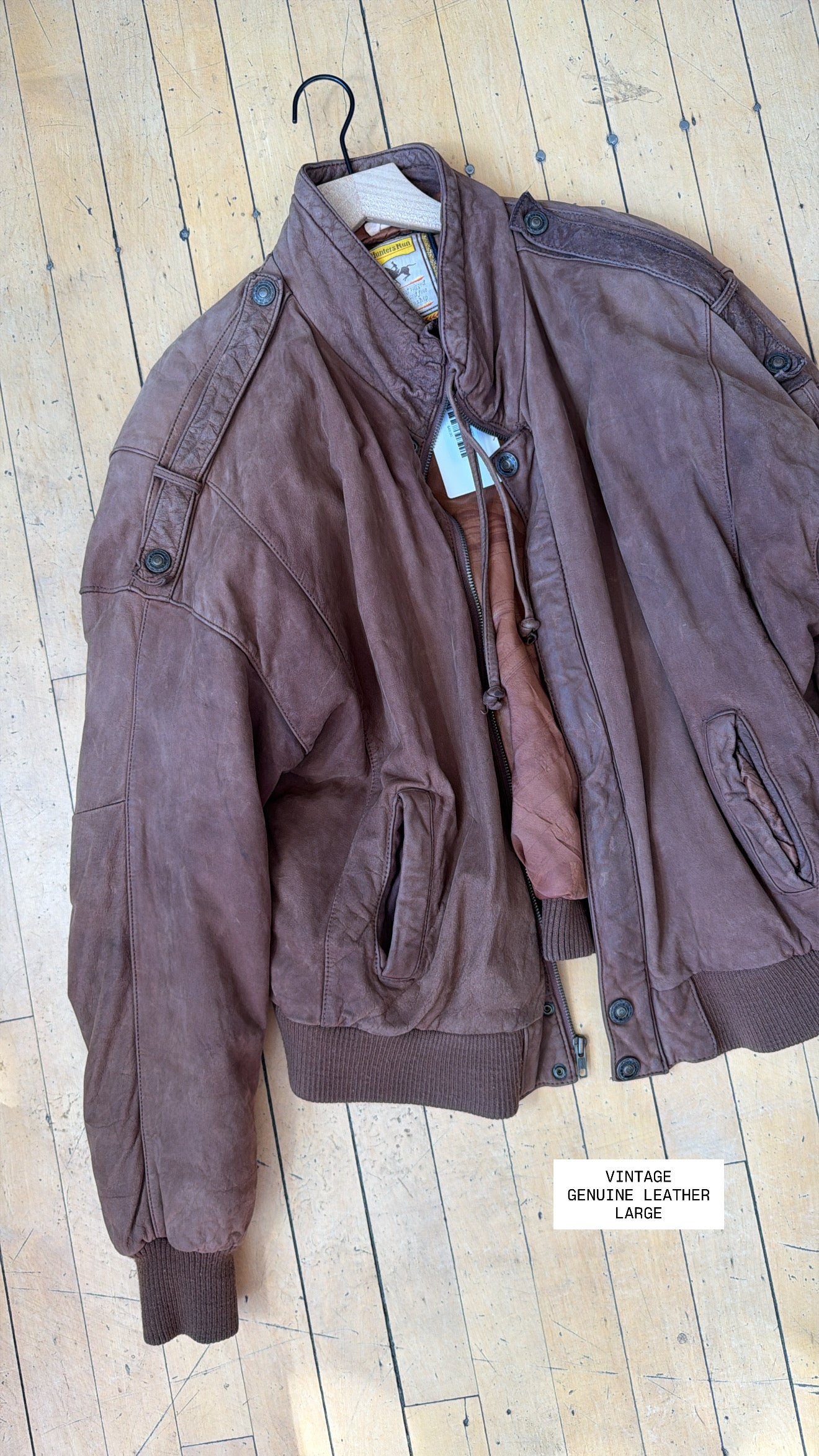 VINTAGE HUNTER'S RUN SUEDE BOMBER (L)