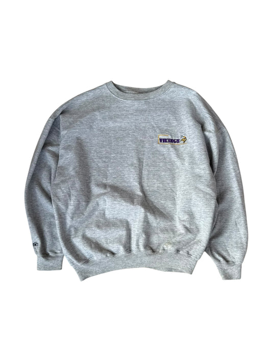 VINTAGE VIKINGS LEFT CHEST EMBROIDERED CREW (XXL)