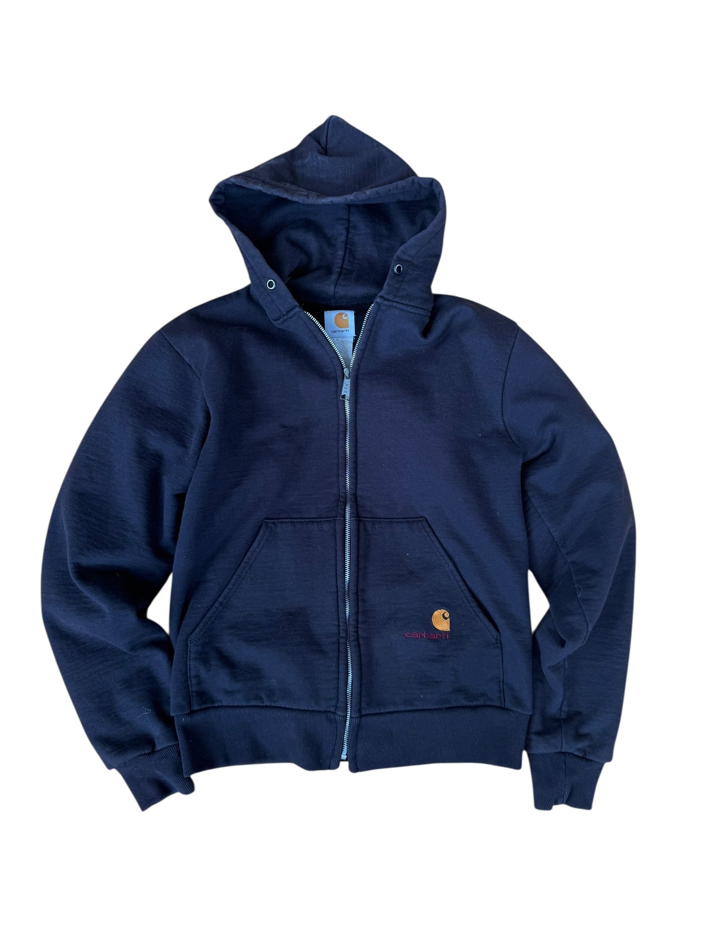 VINTAGE CARHARTT SPELLOUT HEAVYWEIGHT ZIP HOODIE (S/M)