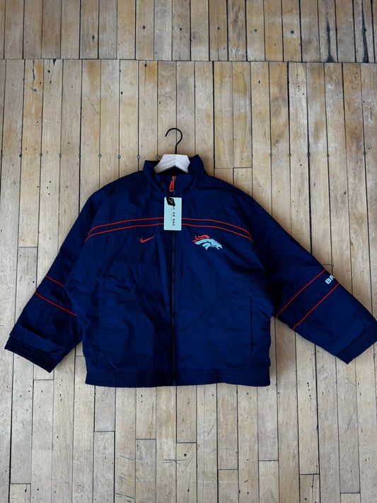 90'S VINTAGE BRONCOS PROLINE NIKE JACKET (XL)(Y)