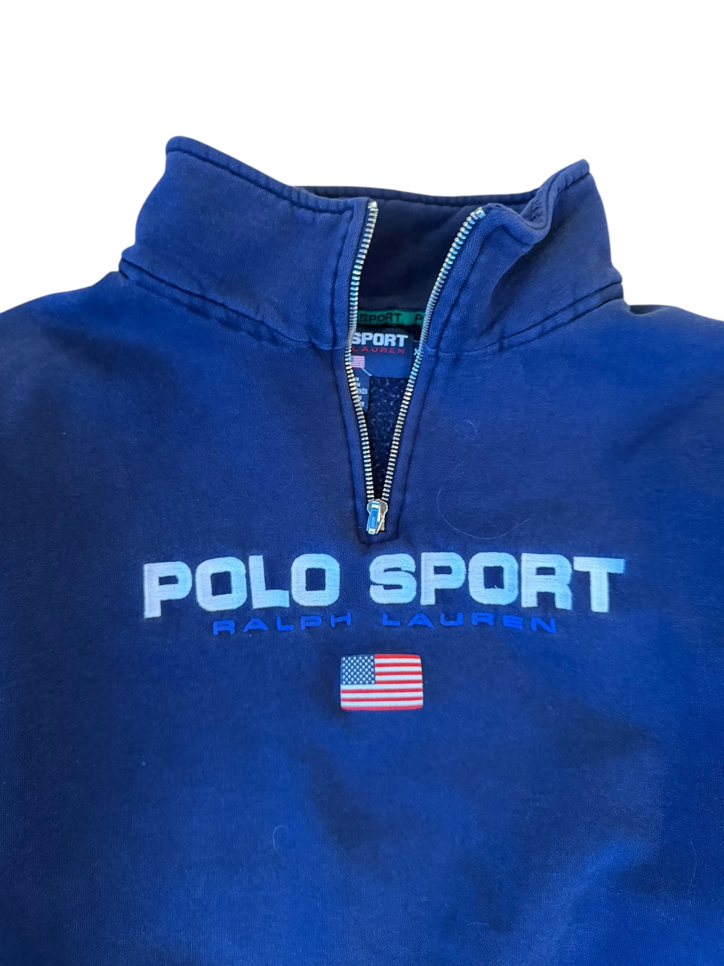 VINTAGE POLO SPORT EMBROIDERED QUARTER ZIP (XL)
