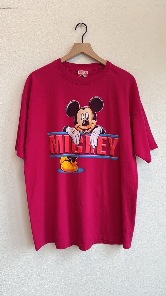 90'S VINTAGE MADE IN USA MICKEY TEE (XL)