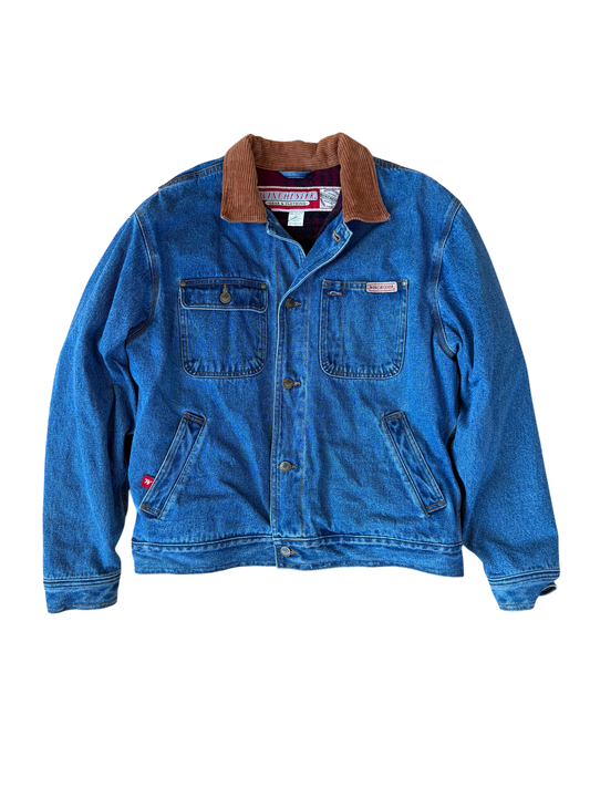 VINTAGE WINCHESTER WOOL LINED DENIM JACKET (L)