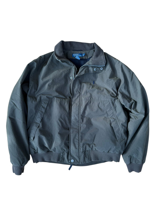 VINTAGE POLO RALPH LAUREN FLEECE LINED BOMBER JACKET (L)