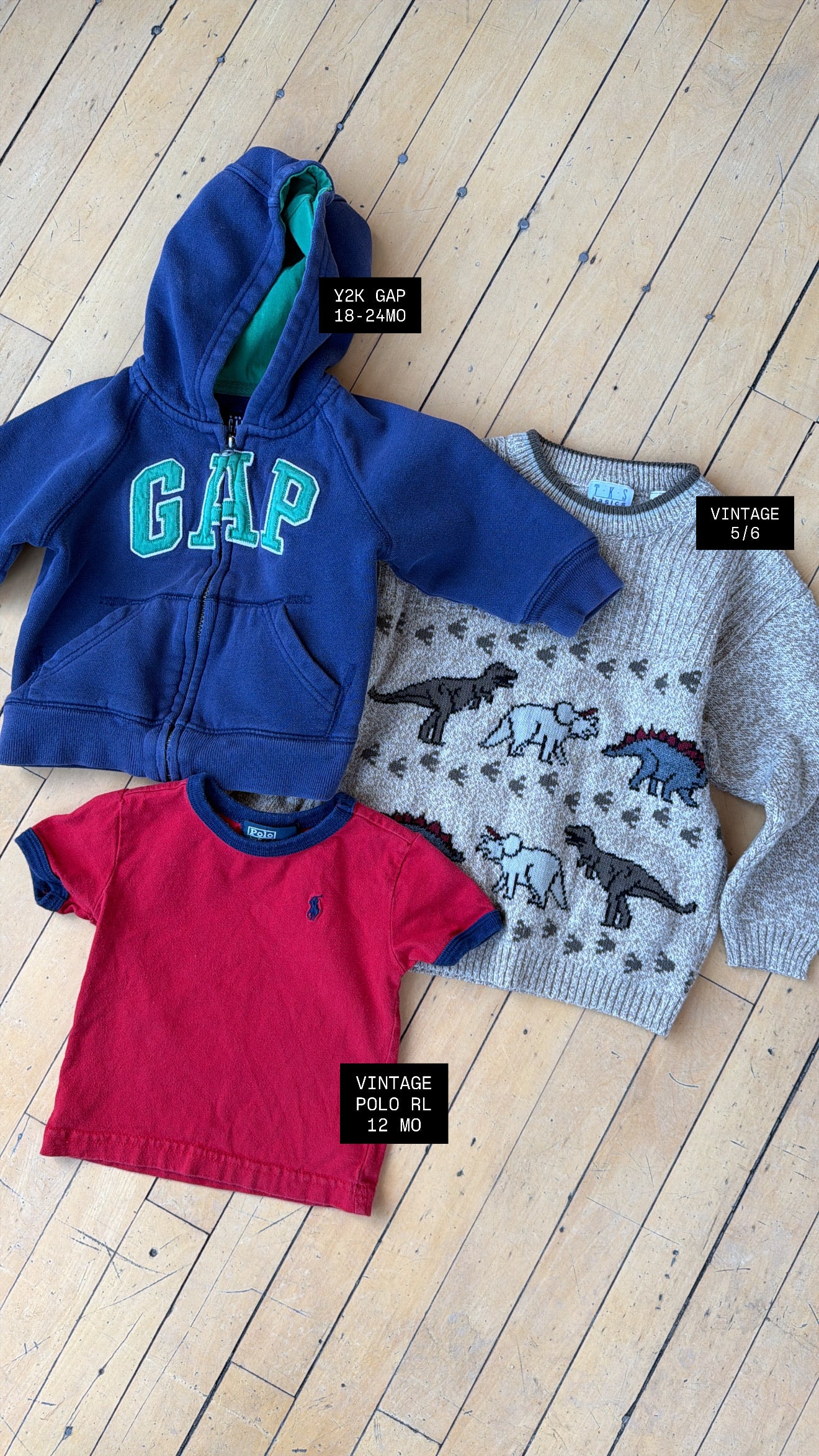 VINTAGE TKS KIDS DINOSAUR SWEATER (5/6)