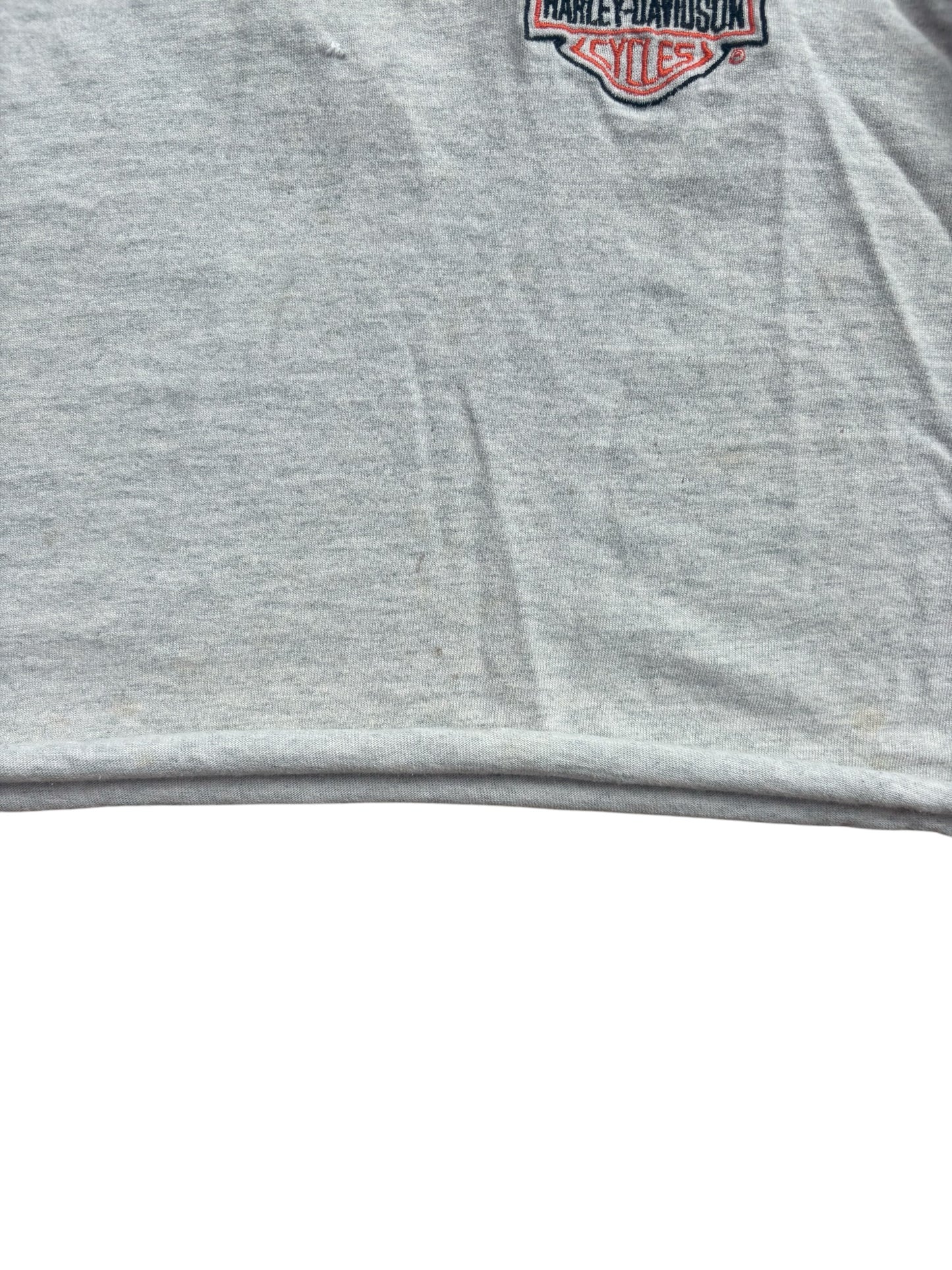 Y2K VINTAGE HARLEY DAVIDSON GREY EMB TANK (L)