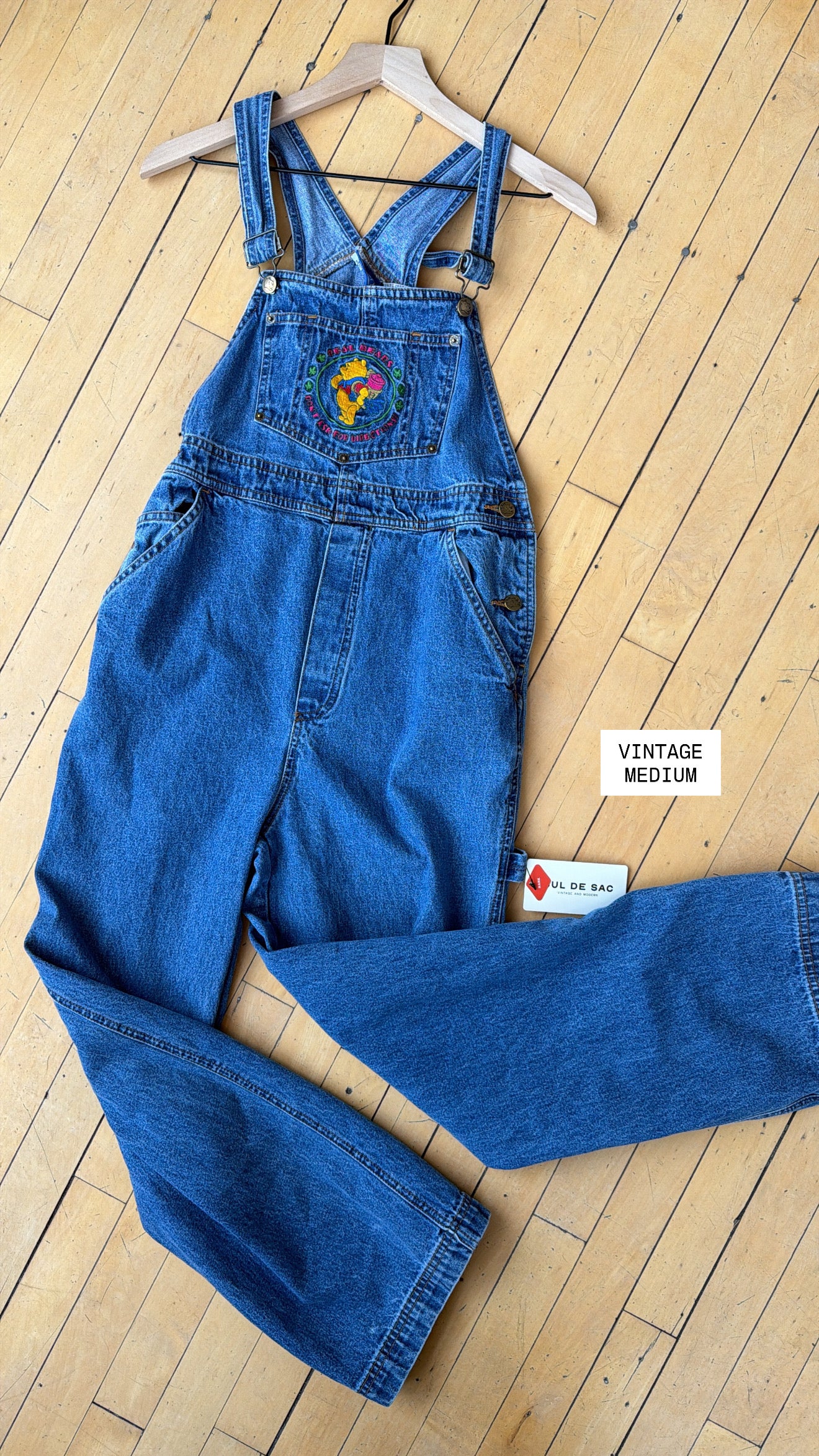 VINTAGE POOH REAL BEARS OVERALLS (M)