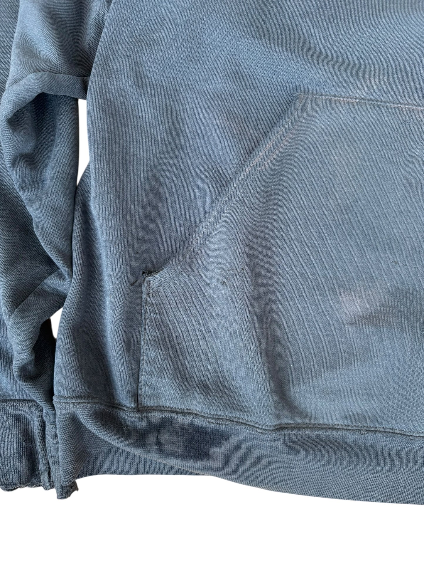 VINTAGE CARHARTT SPELL OUT HOODIE BLUE (XL/XXL)