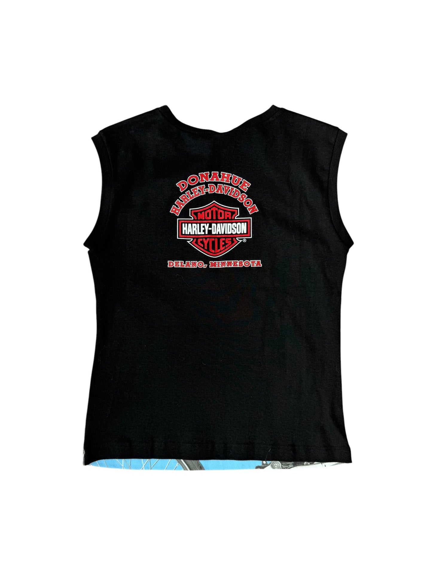 Y2K VINTAGE HARLEY DAVIDSON BORN TO RIDE PRINT TANK (L)