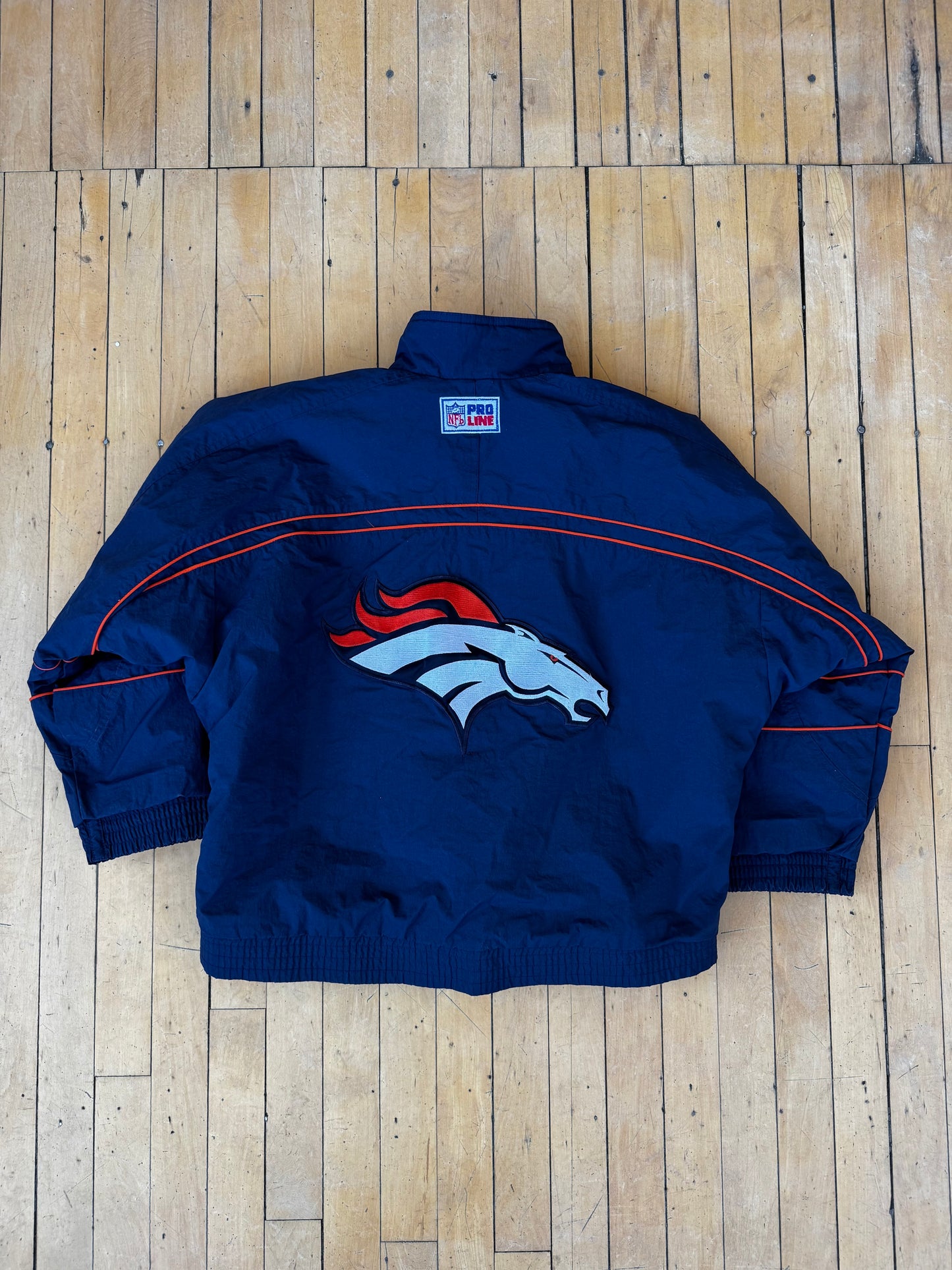 90'S VINTAGE BRONCOS PROLINE NIKE JACKET (XL)(Y)